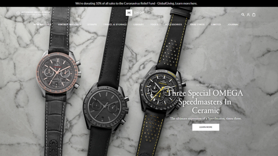 The HODINKEE Shop is a trailblazer when it comes to AD's going digital (source: HODINKEE).