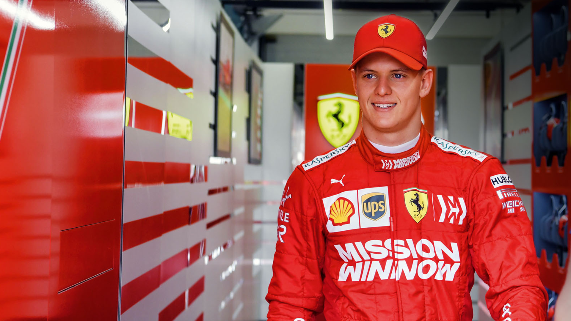 Mick Schumacher suited up for his Ferrari SF90 test drive at Bahrain in 2019. WIll we see a return of the Schumacher name to the F1 grid in 2021?